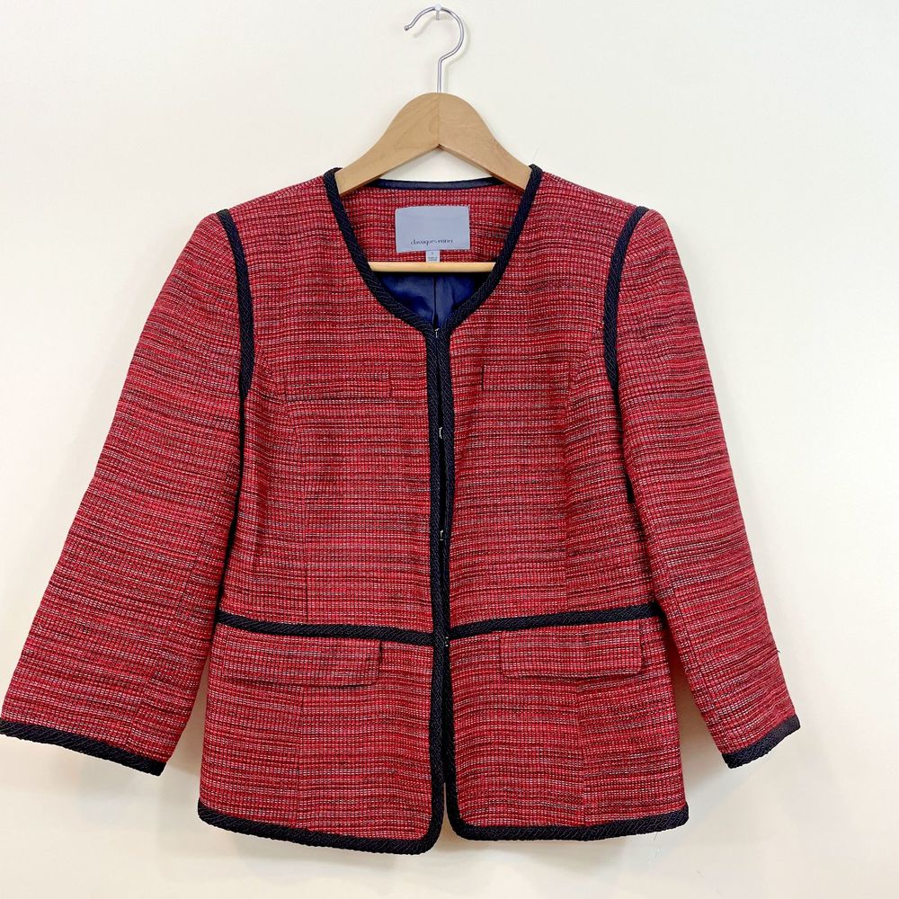 classiques Entier Red Blazer Jacket‎ Size S